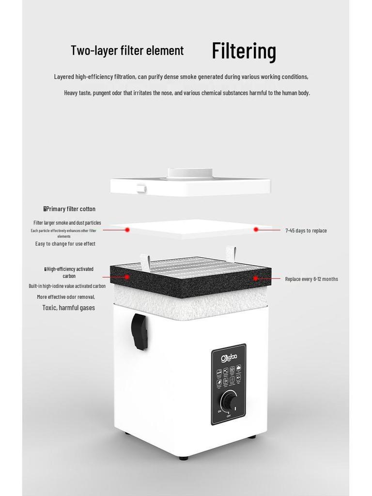 Compact Desktop Welding Fume Extractor for Soldering and Smoke Filtration
