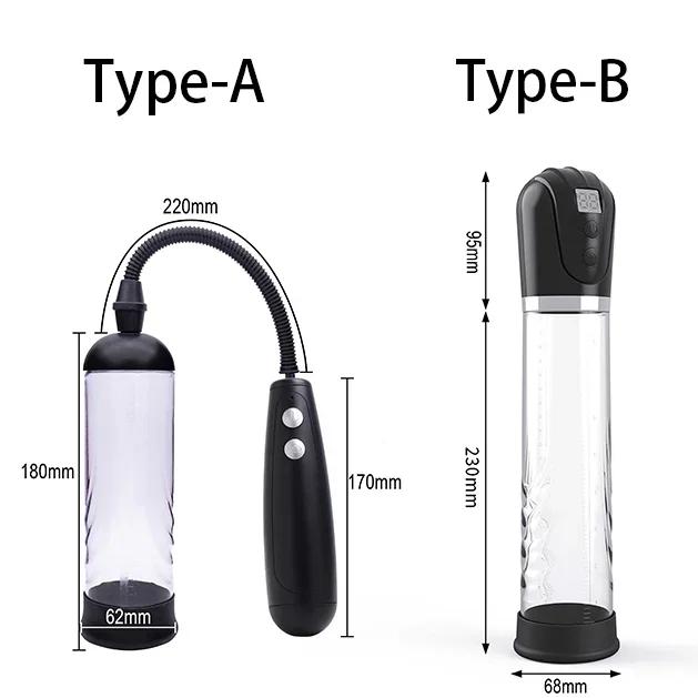 Manyjoy LCD Electric Penis Pump for Enlargement Man Vacuum Pump Penis Trainer Male Masturbators Cup Dick Pump Sex Toys for Men