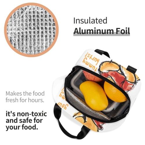 HTSW Cute Winnie the Pooh Bento Box, Stylish Insulated Lunch Bag, Perfect for Commuting, School, Travel, and Outdoor Activities, Unisex