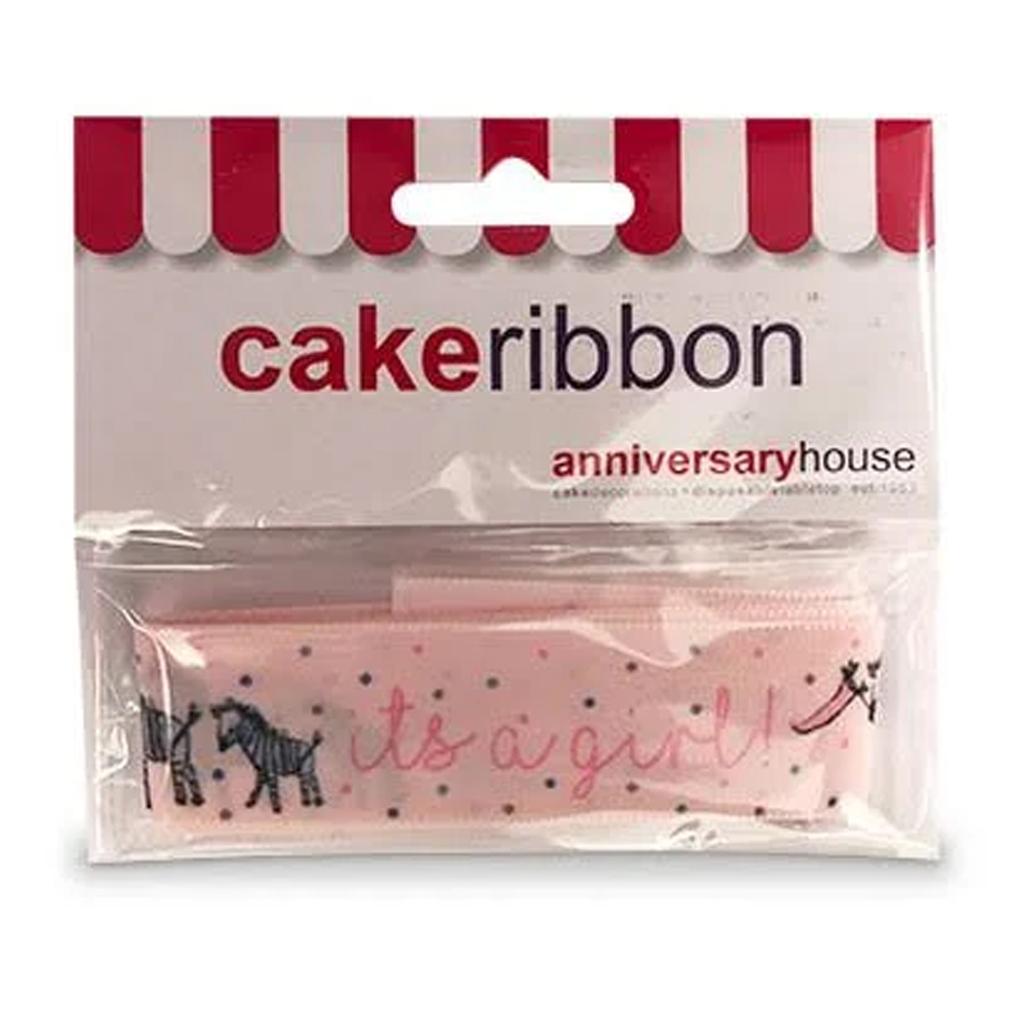 Anniversary House Es ist ein Mädchen Babyparty Geschenkband