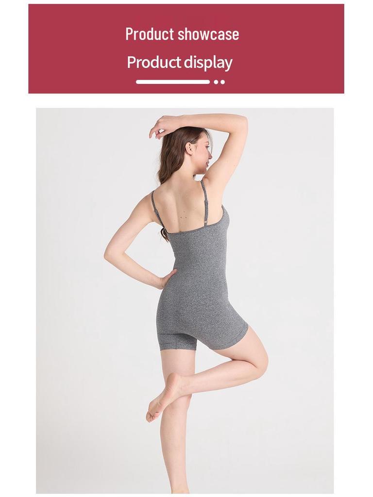 Bezszwowy kombinezon do jogi w stylu kamizelki na cienkich ramiączkach: Seksowne, dopasowane szorty dla kobiet