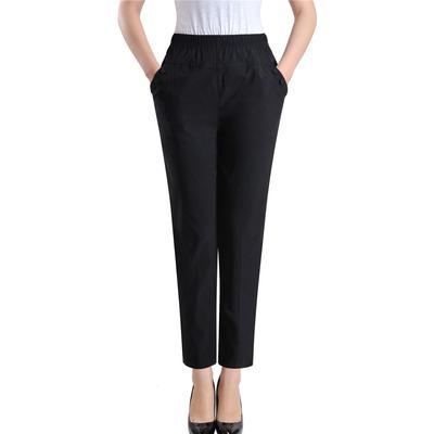 Casual Pants Elastic Waist Stretch Women's Pants Straight Summer Thin Loose Large Size