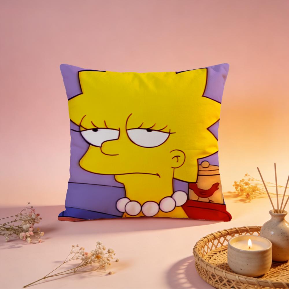 Stylish TThe Simpsonsew Cushion Cover Comfortable Durable Pillow Cover MultiScene for Home Office Car Sofa