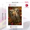 Owl Pattern  3pcs 100% Round Full Drill 5D DIY Diamond Painting Embroidery Cross Stitch Rhinestone Décor