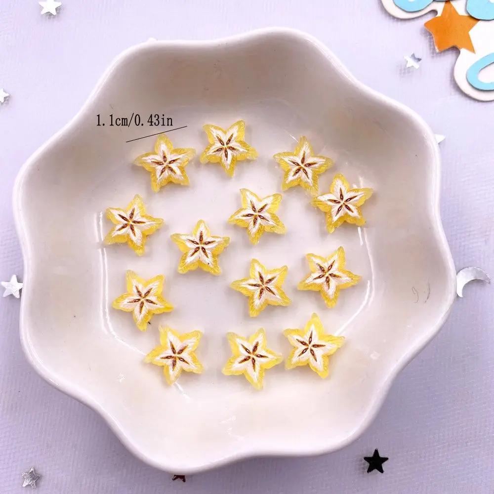 50 STK Resin Søt Mini Fargerik Avokado Kiwi Appelsin Mais Frukt Grønnsaker Neglekunst Flatback Rhinestone Scrapbook DIY Dekor Håndverk