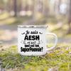 Merci Aesh Print Mugs Creative Coffee Cups Drinks Water Enamel Cup School Handle Drinkware Best Graduation Thanks Gifts for Aesh