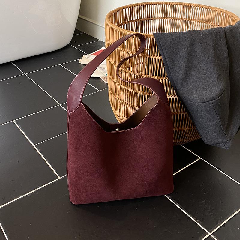 Retro Casual Simple Tote Bag, New Autumn and Winter Large-capacity Commuting Armpit Bag, Handbag, Shoulder Women's Bag