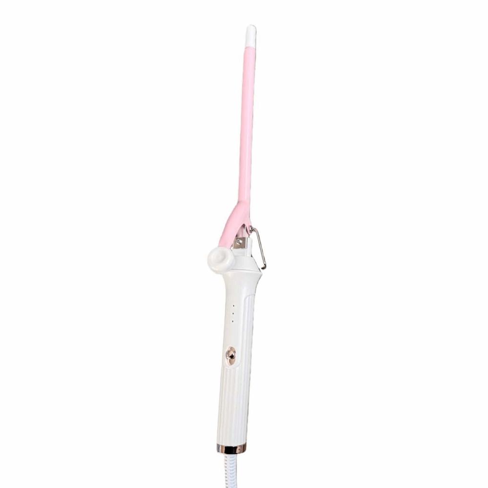 

Low Energy Consumption Extended Hair Straightener 9mm Small Diameter Water Wave Hair Curler Travel EU Plug розовый