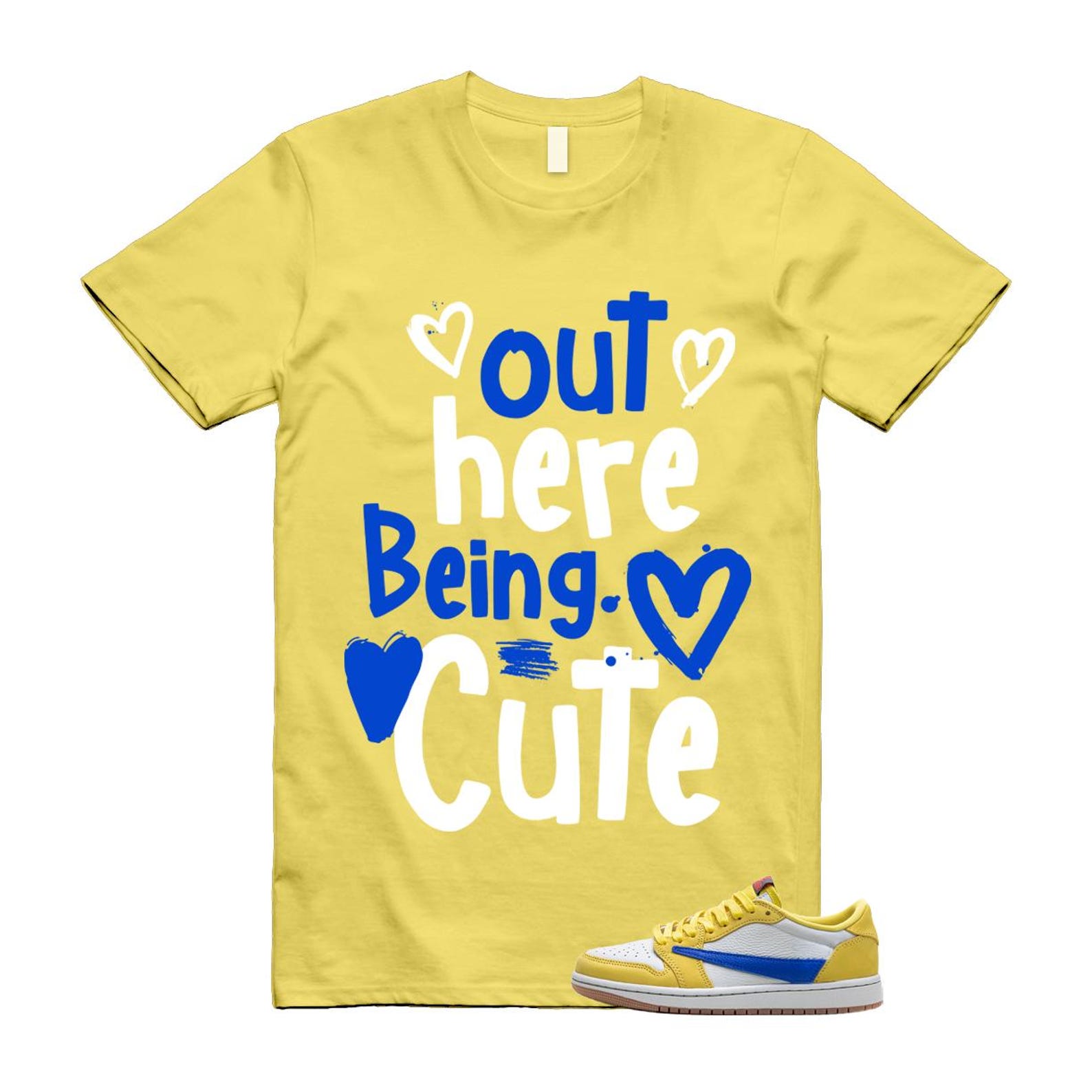 1 Canary Yellow Racer Blue White T Shirt Match C2 3XL