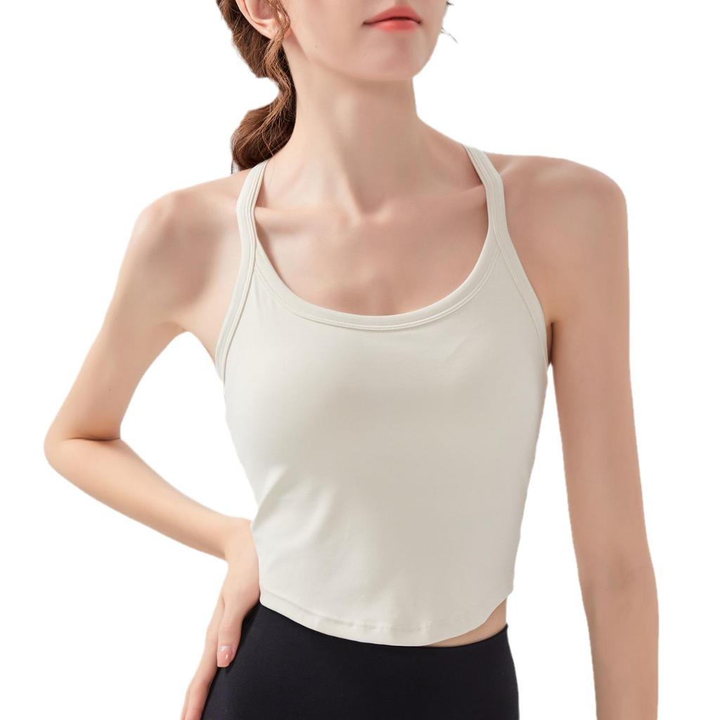 Women's Shockproof Sports Vest - Back Design, Breathable, Tight Fit Camisole