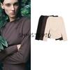 Spring New Women Clothes Gyaru Wind Boat Collar Side Pleat Decorative Long Sleeves Shirt Bottoming Shirt 1198160