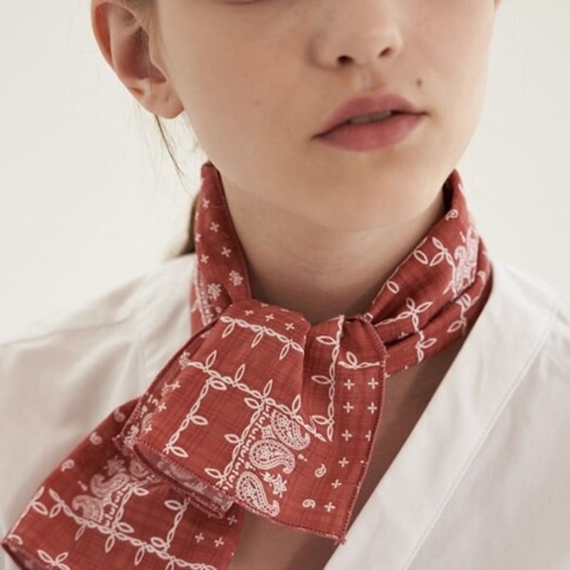 BB’DE SOLI’DE ribbon paisley mini scarf