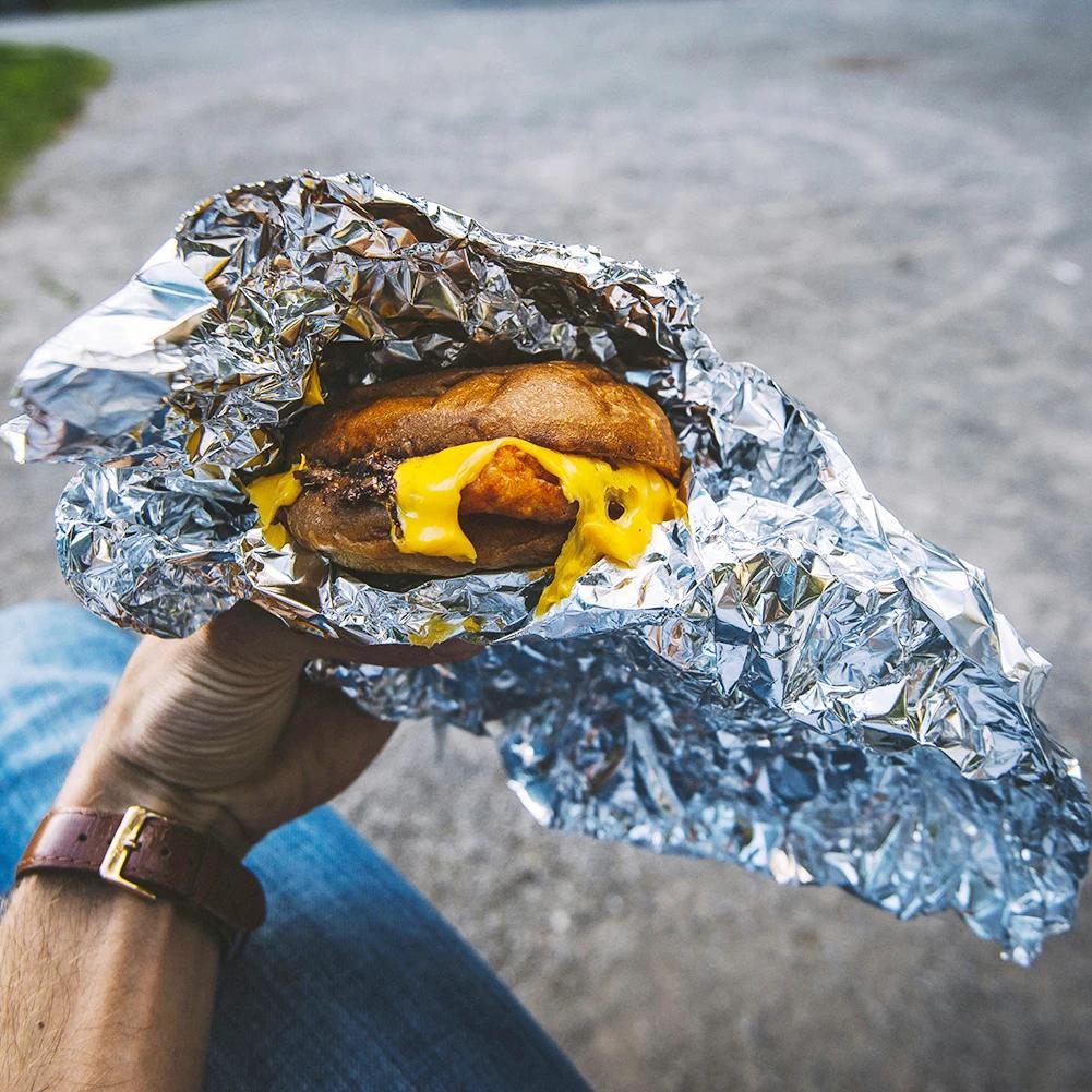 1-5 pachete de hârtie din folie de aluminiu de calitate alimentară, de unică folosință, rolă de folie de tablă, friteuză cu aer, folie de tablă, cuptor, grătar, hârtie de copt, gadgeturi de bucătărie