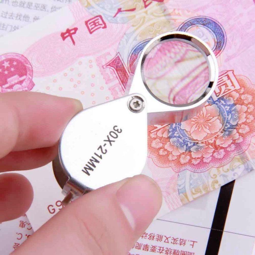 1PC 10/20/30X Mini Handheld Lens Optical Glass Magnifying Jeweler Eye Glass Magnifier Jewelry Loupe