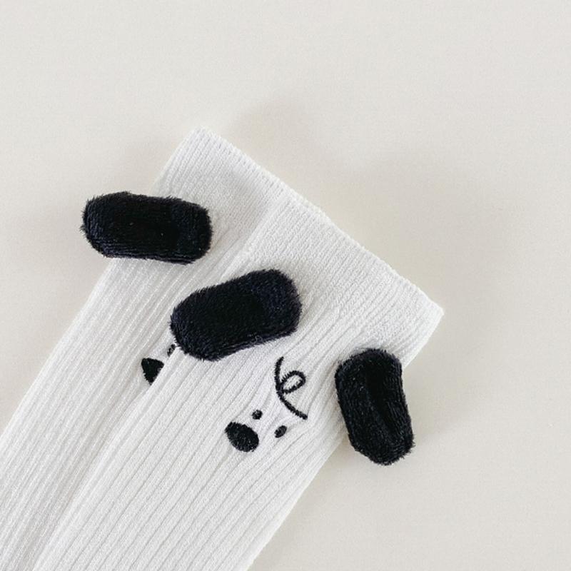 Novelty Funny Doll Hand In Hands Matching Calf Socks Friendship Socks Cute Cartoon Cotton Socks Kids Knee High Socks