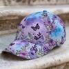 Baseball Hat Embroidery Flower Pattern 3D Printing Retro Sun Protection Summer Cap Hiking Outings Traveling