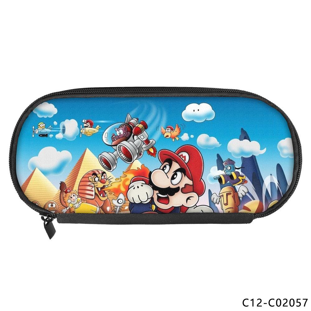 Animation Peripheral Single-layer Children's Pencil Bag Vertical Square Polyester Student Stationery Pencil Bag