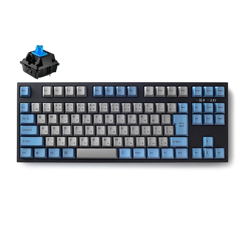 

LEOPOLD FC750RBT GRAYBLUE Bluetooth/USB-C Japanese sequence Kanaya Tenkeyless 91 keys Switch hot-swappable Win/macOS AAA battery powered Latest CHERRY