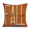 Thanksgiving Linen Pillowcase Autumn Pumpkin Print Pillow Cushion Cover