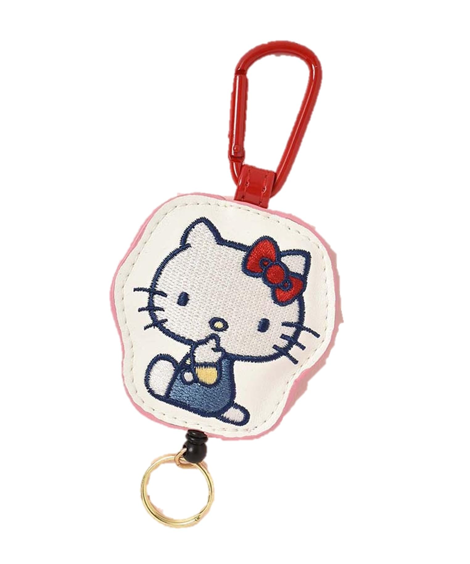 

[Bleu Bleuet] Sanrio Characters Reel Charm Keychain with Carabiner (Hello Kitty)