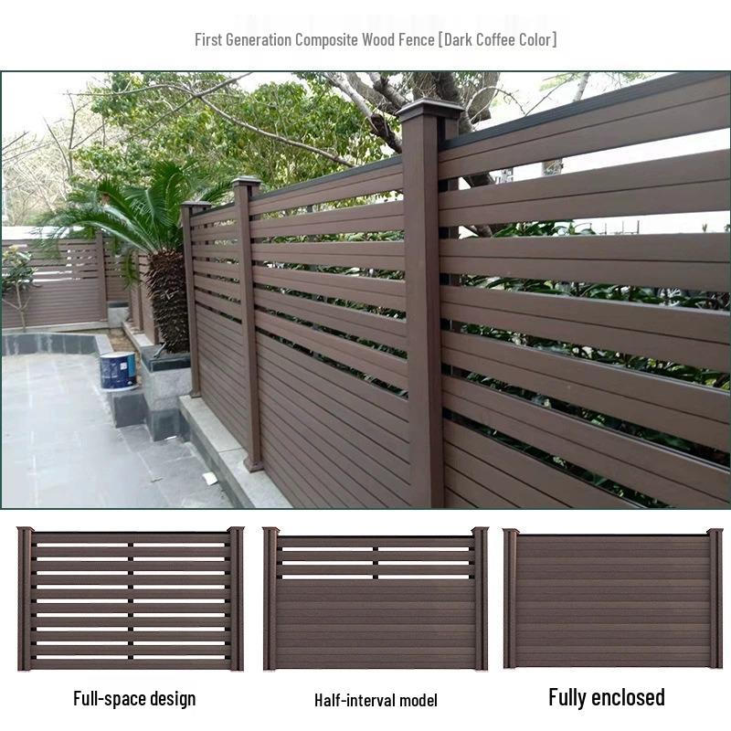 WPC Wood-Plastic Outdoor Fence: Durable, Anti-Corrosion Windbreak & Partition for Courtyard and Villa.
