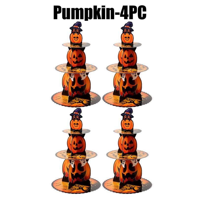 Halloween Supplies 3 Tier Cupcake Stand Round Cardboard Cake Stand Dessert Tree Tower Party Decorations Party Supplies