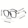 3 Pairs of Stylish Large Rectangular Frame Reading Glasses with Metal Hinges Comfortable Fit for Presbyopia Glasses