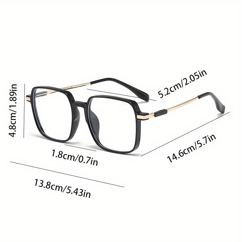 3 Pairs of Stylish Large Rectangular Frame Reading Glasses with Metal Hinges Comfortable Fit for Presbyopia Glasses