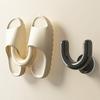 White Suction Cup Shoe Rack, Wall-Mounted Slipper Organizer for Bathroom and Shower, Practical Slipper Hook, Utility Hooks