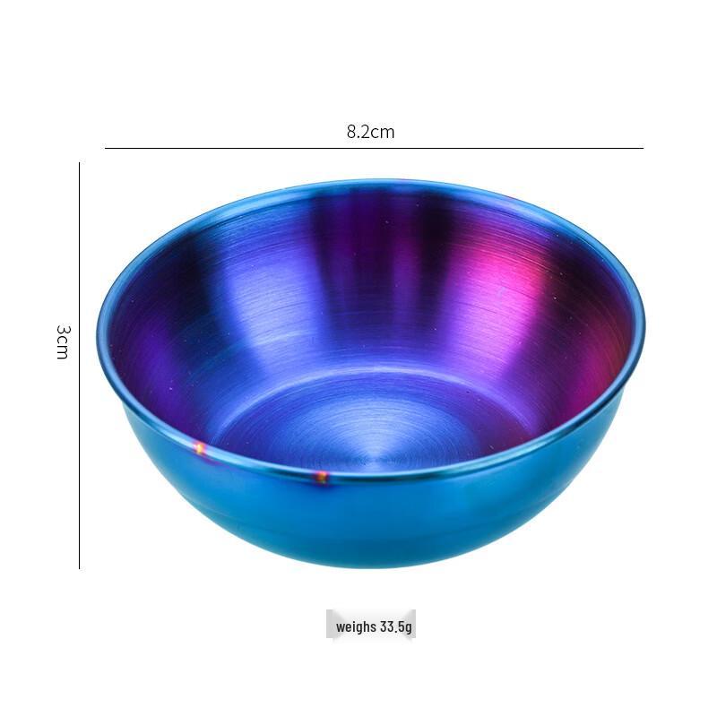 Titanium Plated Stainless Steel Round Dipping Sauce Dishes