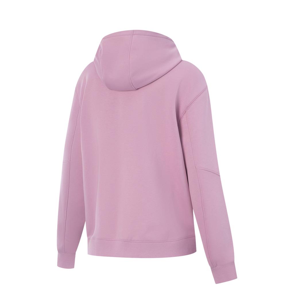 Li Ning Fitness Series Antibacterial Anti-Static Loose Hoodie Logo Jacket Women Outerwear AWDVH16-3
