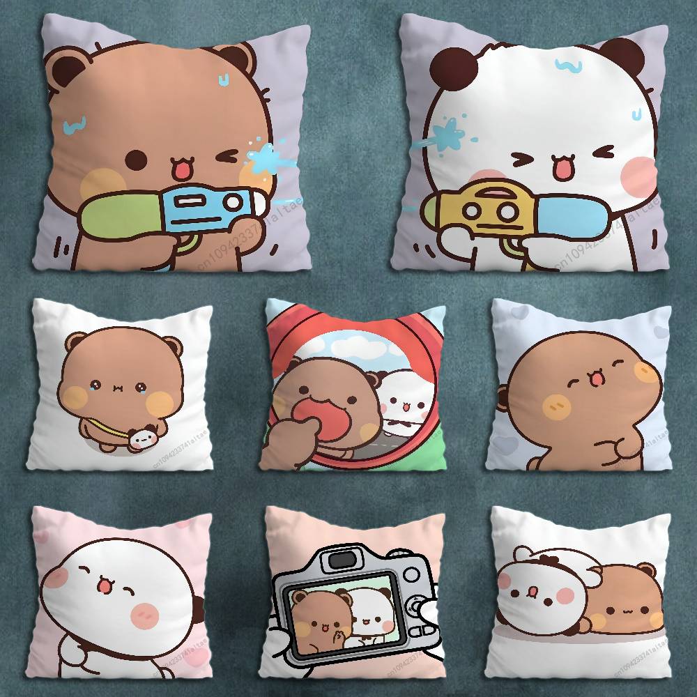 Cute BBubu DDudu Funny Pillowcase for Sofa Room Office Decor Printing  Merchandise AllMatch Cushion Cover