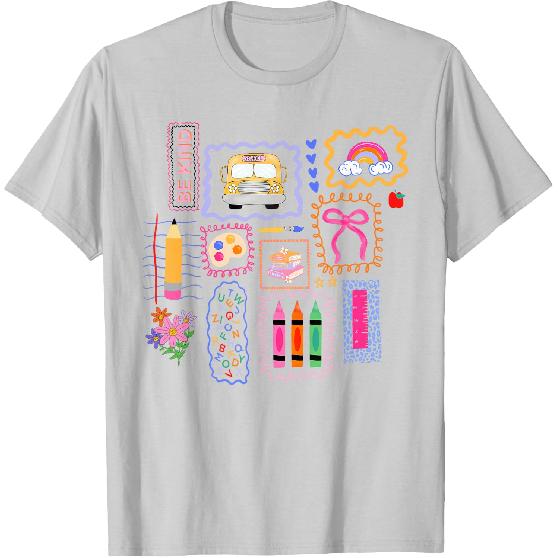 Coquette Bow Teacher Back To School Teacher Life Student Kid T-Shirt