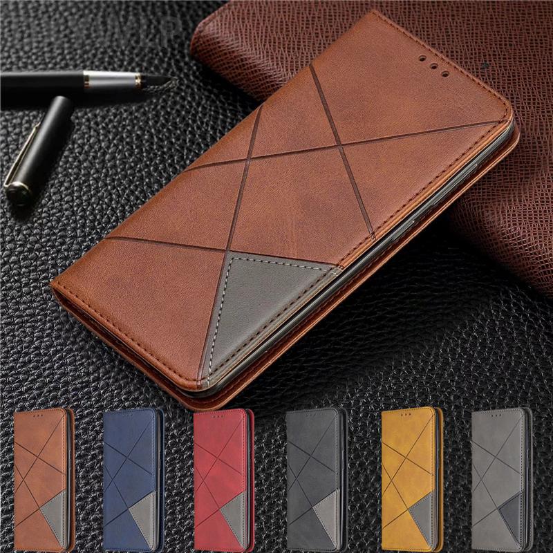 

Ромб Сращивание PU Кожаный кошелек Стенд Держатель телефон Оболочка для iPhone Huawei Samsung Xiaomi Nokia