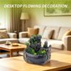 Easy Use EU Plug,Indoor Simulation Resin Rockery Waterscape Feng Shui Water Fountain Home Desktop Decoration Crafts