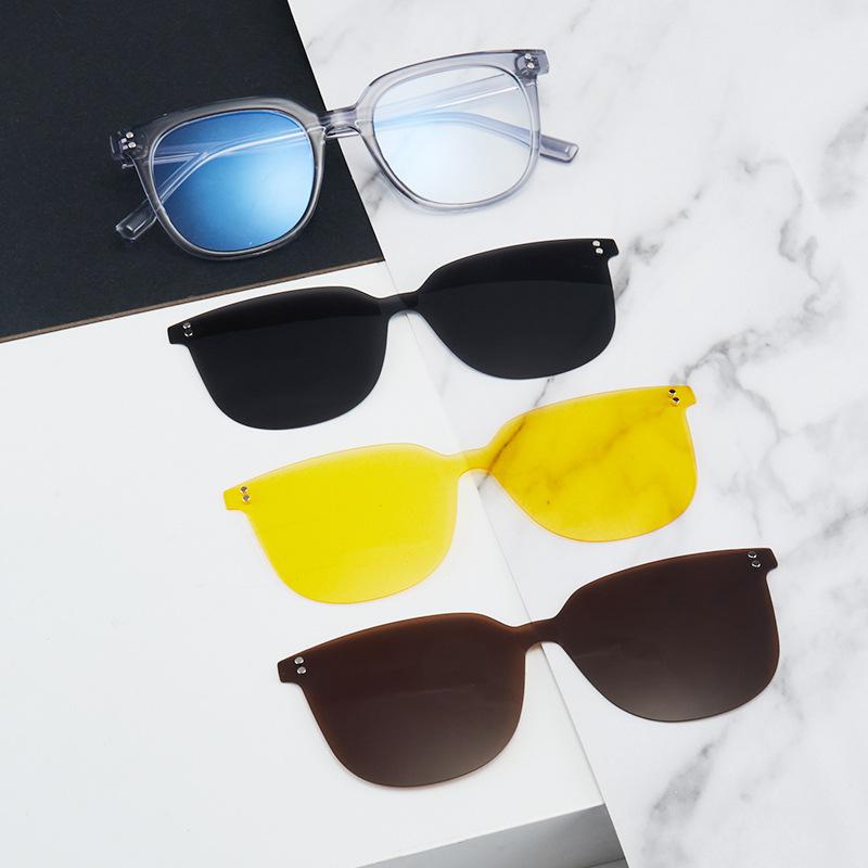 2303 Magnetic Suction Sets Of Glasses For Men And Women, Dual-Purpose Polarized Sunglasses, High Definition Three-In-One Can Be Equipped With Myopia