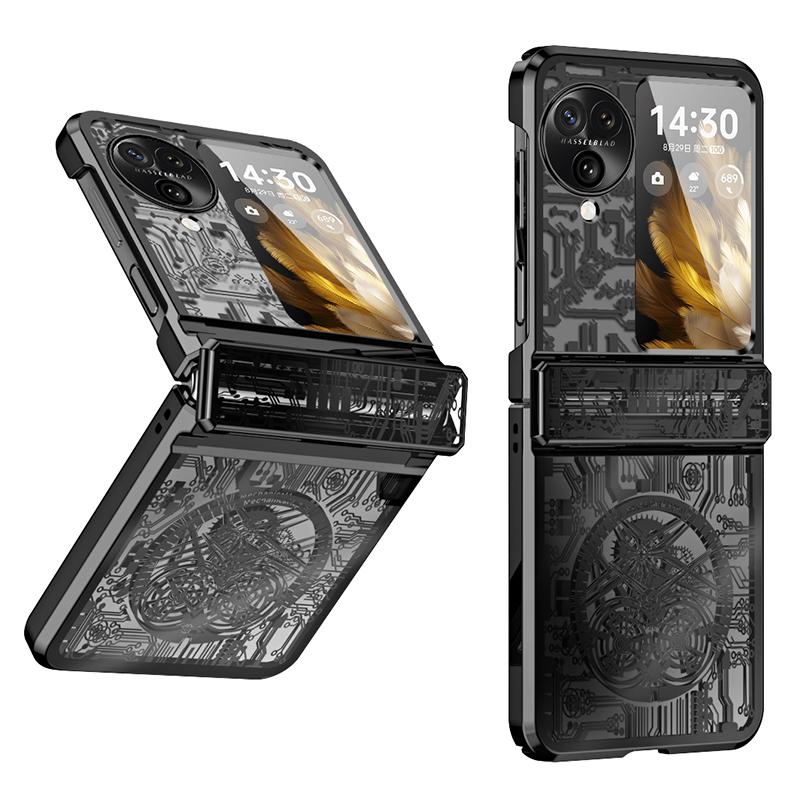 Mechanical Legend Series for Oppo Find N3 Flip 5G Case Hinge Protection PC Electroplating Cover