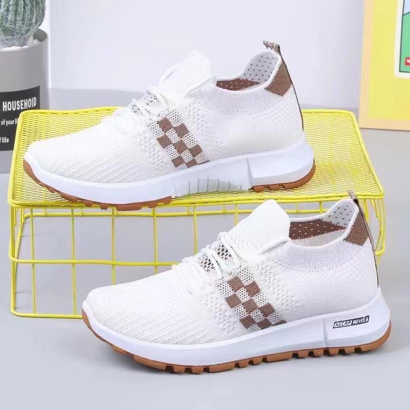 Sneakers Summer Thin Breathable Daddy Shoes Women's New Versatile Flying Weaving Coconut Shoes Women's Sports Net Shoes