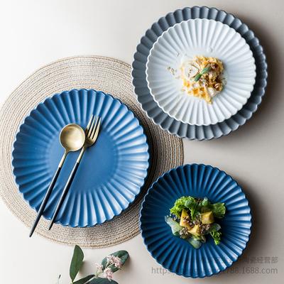Creative Chrysanthemum Plate Ceramic Tableware Breakfast Plate Dessert Plate
