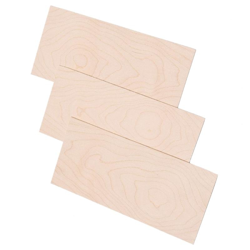 3 Pcs Maple Wood Guitar Head Veneer Shell Sheet Headplate Electric Guitar Neck Shims Plate Headstock Guitar Accessories