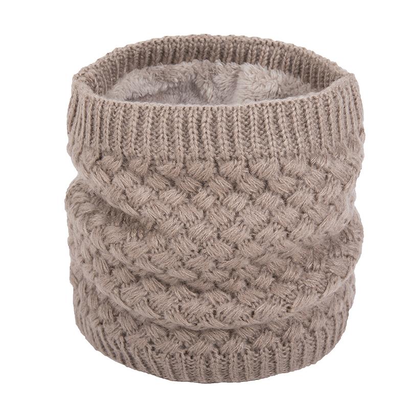 Winter Women Knitted Scarf Solid Fleece Snood Scarves Lady Warm Faux Fur Thick Unisex Neck Scarfs Ring Ski Climbing Scarf