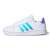 Neo GRAND COURT K Leather Breathable Low Top Skateboard Shoes White Blue Kids' FW1274