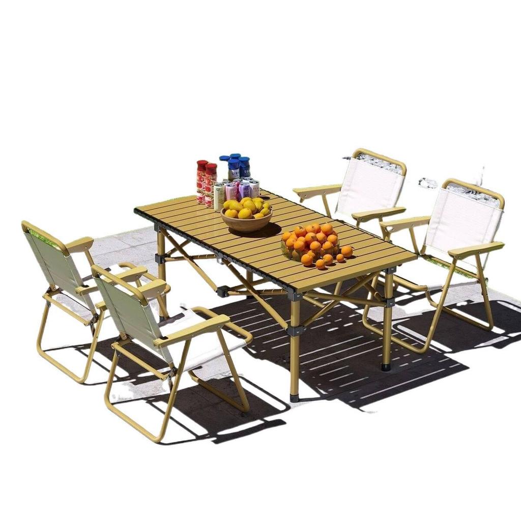 Folding Outdoor Table and Chair Set with Storage Bag - Quick Fold, Easy Store, Perfect for Fishing, Picnics, and Night Markets