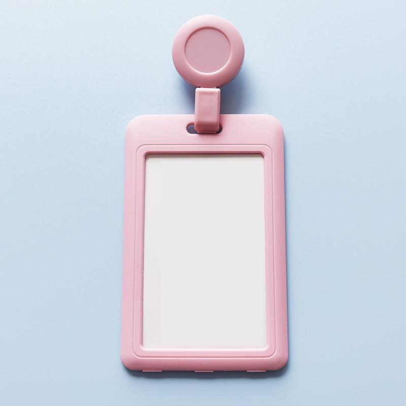 Hard Plastic Card Case With Clip Retractable Double Side Employee Office School Factory Name Card ID Badge Holder License Pass