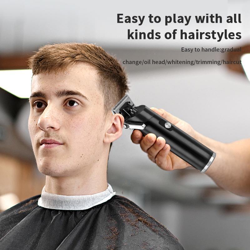 Professional Electric Hair Clipper with Adjustable Blade and Carving Head