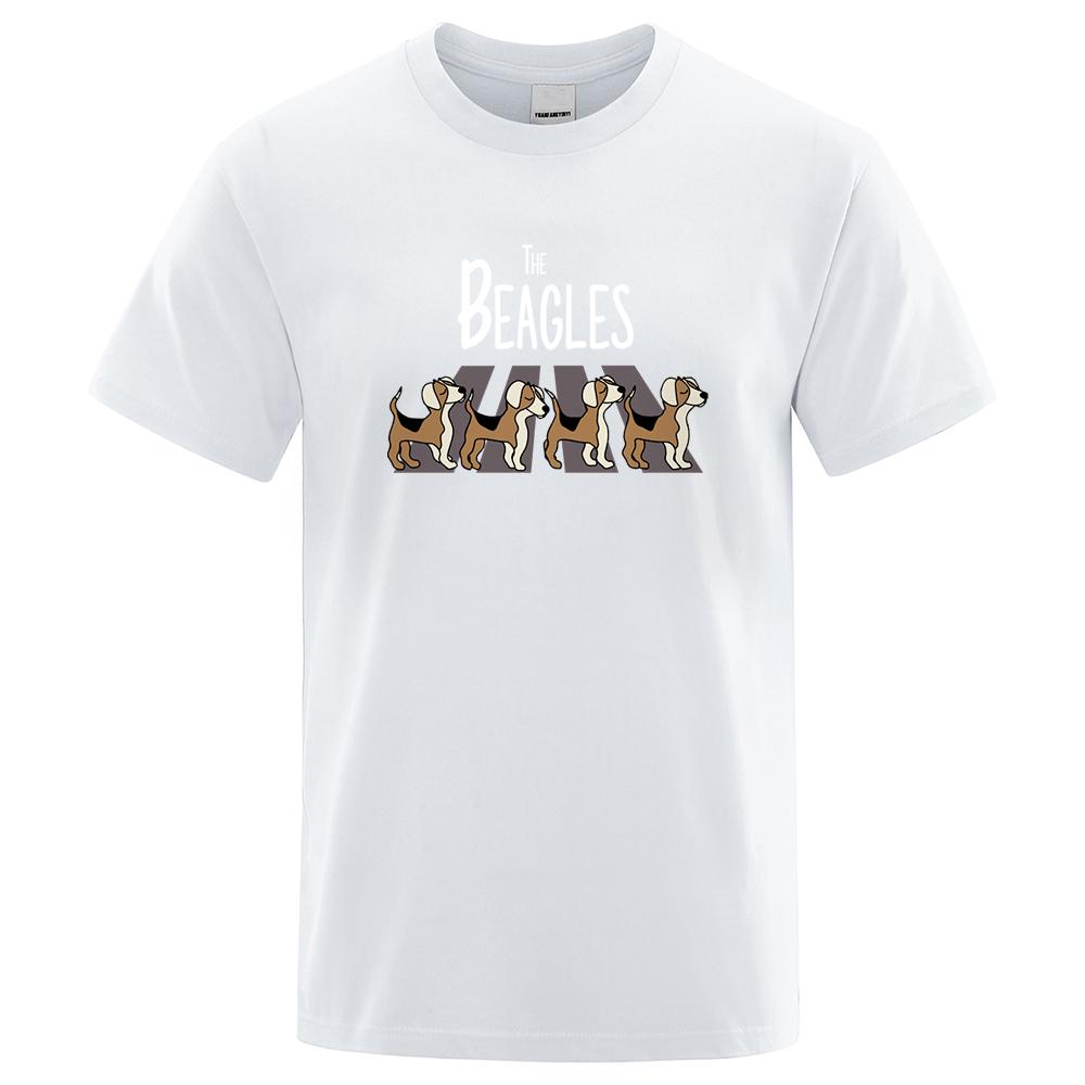 The Beagles Mens T Shirt Casual Cotton Tee Clothing Creativity Summer Brand Loose Cotton Eco-Friendly Short Sleeve Men Tshirt