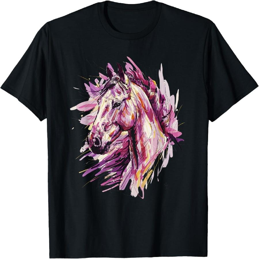 Футболка Passion Horses Abstract Painting Graffiti Rider XXXXXL чёрный