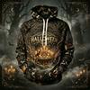 Men's Casual Hoodie Long Sleeve Sweatshirt with Halloween Graphic Print for Fall