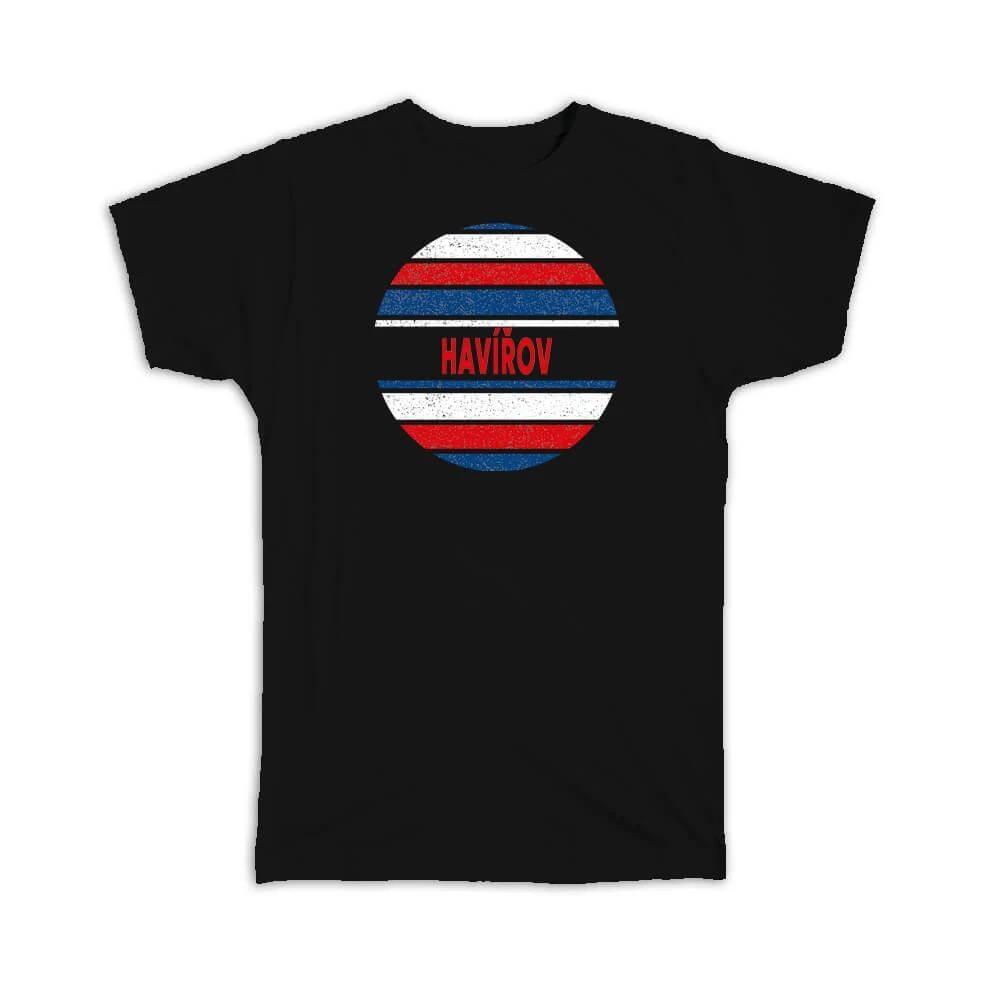 

Gift T-Shirt : Havirov Czech Republic Distressed Retro Expat Vintage Flag 2XL