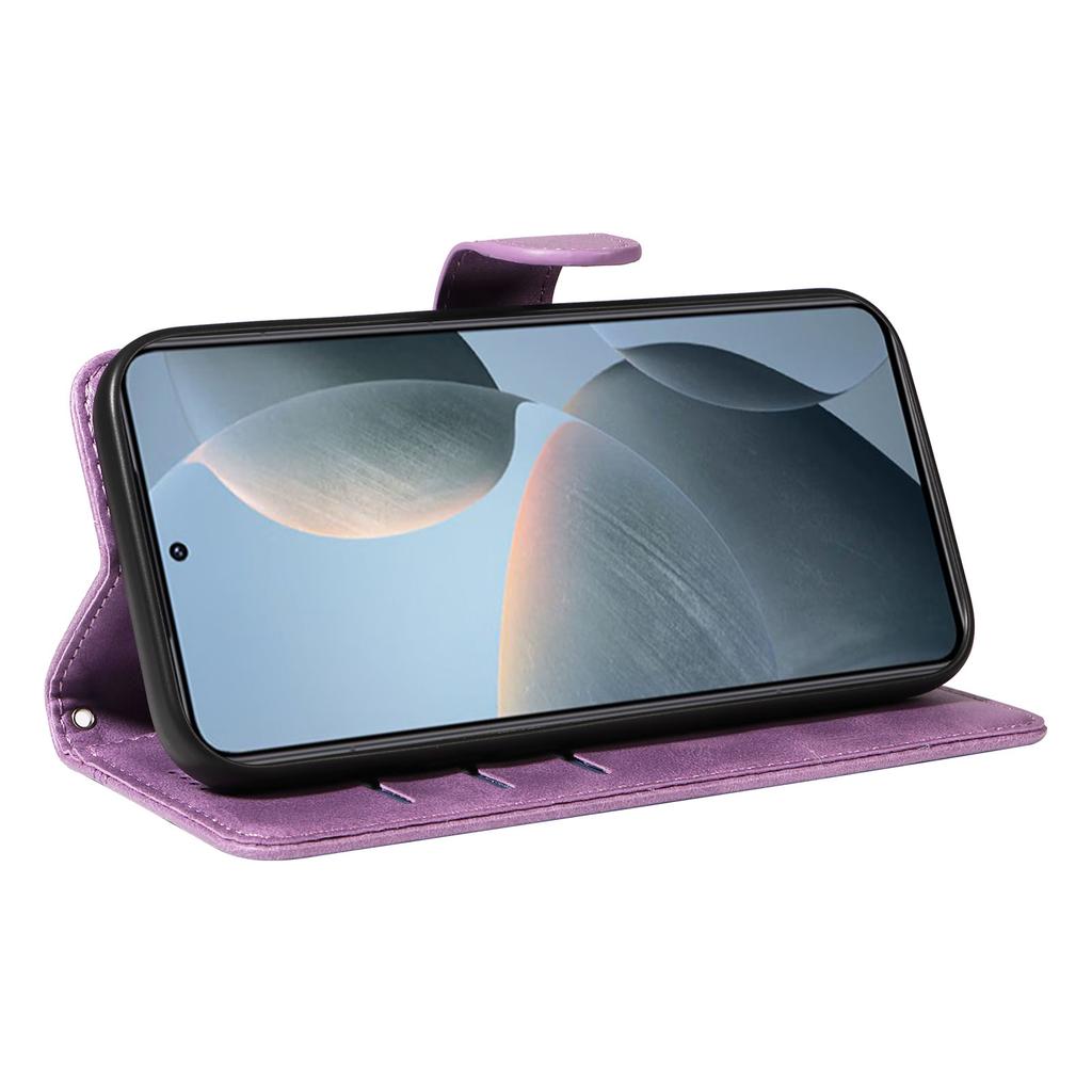 Für Xiaomi 14T Hülle Flip Wallet T-Form Linien Leder Handyhülle